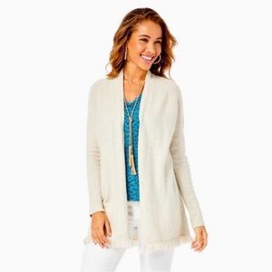 Lilly Pulitzer Tatum sequin cardigan in coconut metallic